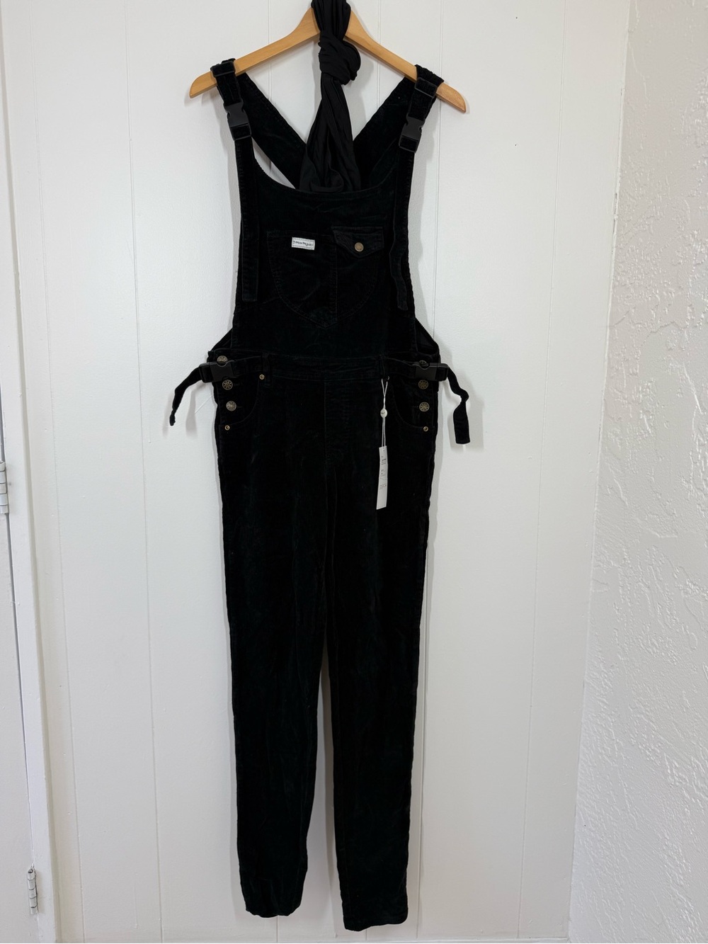 NEW The Mumsie Easy Rider Black Corduroy Overalls - Picture 2 of 9